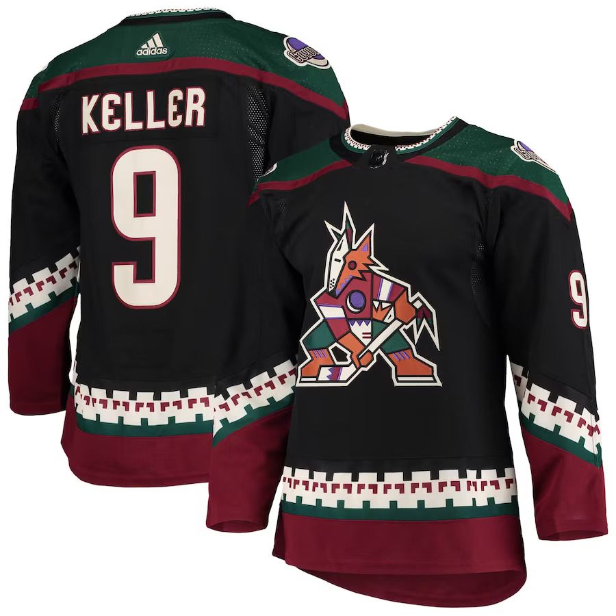 Men Arizona Coyotes #9 Clayton Keller adidas Black Home Authentic Pro Player NHL Jersey->arizona coyotes->NHL Jersey